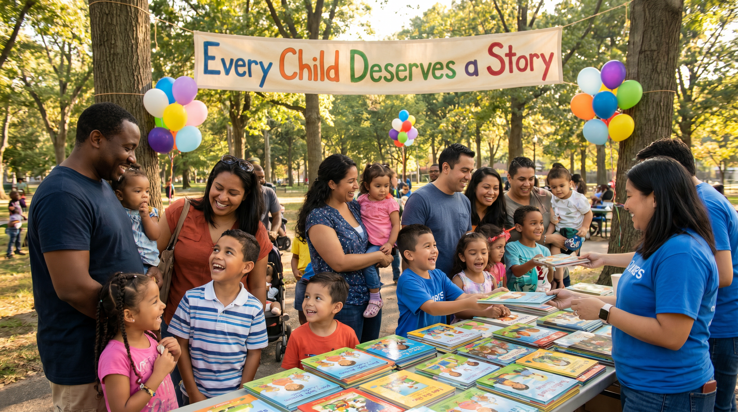 Community book drive event